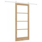 Set di porte scorrevoli vidaXL con hardware 86x198.5 cm Legno massiccio in pino