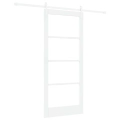 Set di porte scorrevoli vidaXL con attrezzatura bianca 86x198.5 cm in legno massello di pino