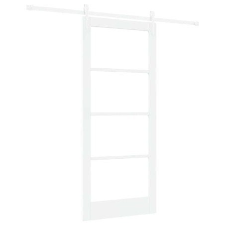 Set di porte scorrevoli vidaXL con attrezzatura bianca 86x198.5 cm in legno massello di pino