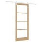 Set Porta Scorrevole vidaXL con Set di Hardware 86x211 cm Legno Massello di Pino