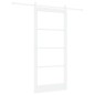 Set Porta Scorrevole VidaXL con Hardware Bianca 93x202 cm Legno Massiccio Pino Set Porta Scorrevole VidaXL con Hardware Bianca 93x202 cm Legno Massiccio Pino