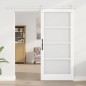 Set Porta Scorrevole VidaXL con Hardware Bianca 93x202 cm Legno Massiccio Pino Set Porta Scorrevole VidaXL con Hardware Bianca 93x202 cm Legno Massiccio Pino