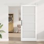 Set di Porta Scorrevole vidaXL con Accessori Bianchi 93x211 cm Legno Massello Pino
