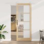 Set Porta Scorrevole vidaXL con Kit Hardware 93x232 cm Legno Massello Pino