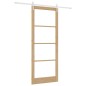 Set Porta Scorrevole vidaXL con Kit Hardware 93x232 cm Legno Massello Pino