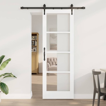 Porta Scorrevole vidaXL con set di ferramenta "ORKDAL" Bianco 73.5x211 cm