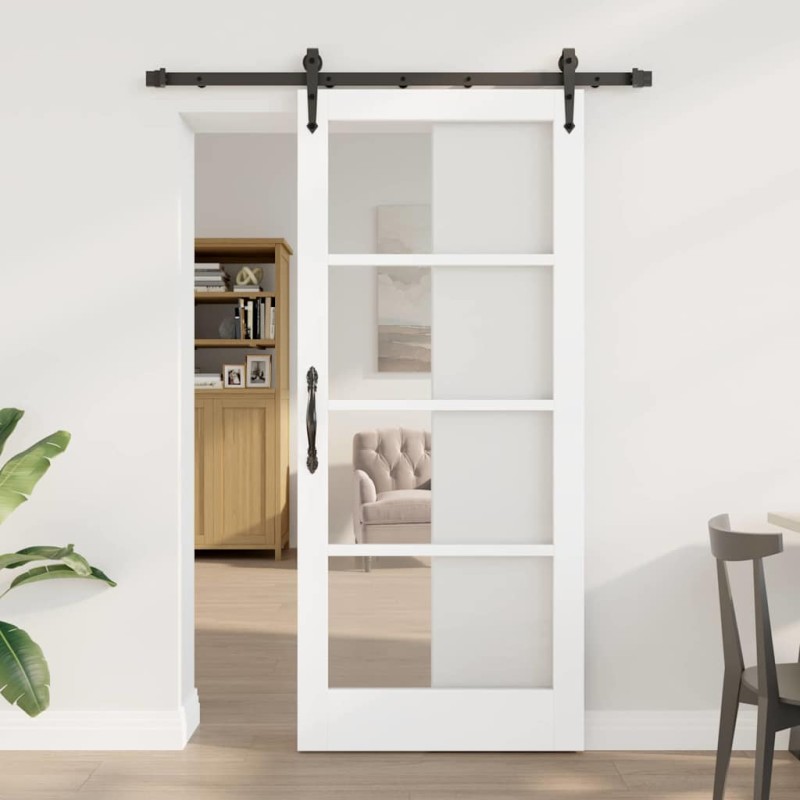 Porta scorrevole vidaXL con set ferramenta 'ORKDAL'bianca 78x202 cm Porta scorrevole vidaXL con set ferramenta 'ORKDAL'bianca 78x202 cm