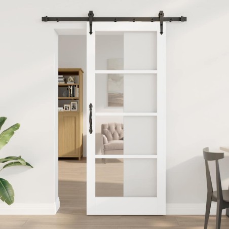 Porta scorrevole vidaXL con set di ferramenta 'ORKDAL'Bianca 83x202 cm
