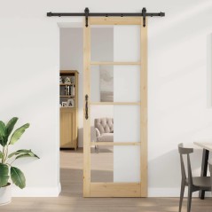 Porta Scorrevole vidaXL con Set di Ferramenta 'ORKDAL'83x232 cm