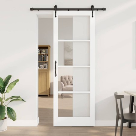 Porta scorrevole vidaXL con hardware "ORKDAL" Bianco 83x232 cm