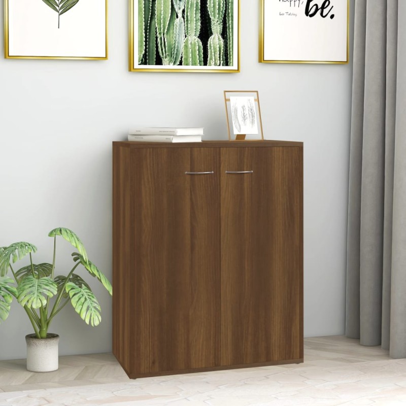 Credenza Rovere Marrone 60x30x75 cm in Legno Multistrato Credenza Rovere Marrone 60x30x75 cm in Legno Multistrato