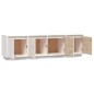 Mobile Porta TV Bianco 156x37x45 cm in Legno Massello di Pino Mobile Porta TV Bianco 156x37x45 cm in Legno Massello di Pino