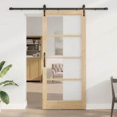 Porta Scorrevole vidaXL con Set di Fissaggi 'ORKDAL'93x211 cm