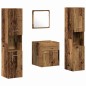 vidaXL Set di mobili per bagno 4 pezzi - Legno antico in legno ingegnerizzato vidaXL Set di mobili per bagno 4 pezzi - Legno antico in legno ingegnerizzato