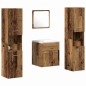 vidaXL Set di mobili per bagno 4 pezzi - Legno antico in legno ingegnerizzato vidaXL Set di mobili per bagno 4 pezzi - Legno antico in legno ingegnerizzato