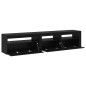 vidaXL Mobiletti TV 2 pcs con luci LED in rovere nero e legno ingegnerizzato vidaXL Mobiletti TV 2 pcs con luci LED in rovere nero e legno ingegnerizzato