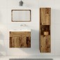 vidaXL Set Mobili Bagno a 3 Pezzi in Legno Antico vidaXL Set Mobili Bagno a 3 Pezzi in Legno Antico