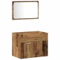 vidaXL Set Mobili Bagno a 3 Pezzi in Legno Antico vidaXL Set Mobili Bagno a 3 Pezzi in Legno Antico