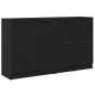 vidaXL Credenze 3 pcs Nero Rovere Legno Ingegnerizzato vidaXL Credenze 3 pcs Nero Rovere Legno Ingegnerizzato