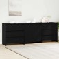 vidaXL Set di 3 Sideboard in Legno Ingegnerizzato Nero