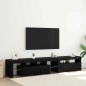 Armadi TV vidaXL 2 pz con luci LED Quercia Nera Legno Ingegnerizzato Armadi TV vidaXL 2 pz con luci LED Quercia Nera Legno Ingegnerizzato