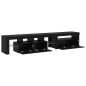 Armadi TV vidaXL 2 pz con luci LED Quercia Nera Legno Ingegnerizzato Armadi TV vidaXL 2 pz con luci LED Quercia Nera Legno Ingegnerizzato