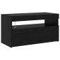 Armadi TV vidaXL 2 pz con luci LED Quercia Nera Legno Ingegnerizzato Armadi TV vidaXL 2 pz con luci LED Quercia Nera Legno Ingegnerizzato