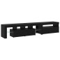 Armadi TV vidaXL 2 pz con luci LED Quercia Nera Legno Ingegnerizzato Armadi TV vidaXL 2 pz con luci LED Quercia Nera Legno Ingegnerizzato