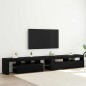 Mobile TV vidaXL 2 pz con luci LED legno ingegnerizzato rovere nero Mobile TV vidaXL 2 pz con luci LED legno ingegnerizzato rovere nero