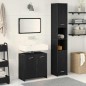 vidaXL Set di mobili da bagno in 3 pezzi Rovere Nero Legno Ingegnerizzato vidaXL Set di mobili da bagno in 3 pezzi Rovere Nero Legno Ingegnerizzato