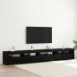 Set di mobili TV 3 pezzi vidaXL con luci LED in rovere nero legno ingegnerizzato Set di mobili TV 3 pezzi vidaXL con luci LED in rovere nero legno ingegnerizzato