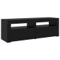Set di mobili TV 3 pezzi vidaXL con luci LED in rovere nero legno ingegnerizzato Set di mobili TV 3 pezzi vidaXL con luci LED in rovere nero legno ingegnerizzato