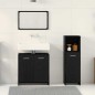 vidaXL Set mobili bagno 3 pezzi Rovere nero Legno ingegnerizzato