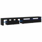 Mobili TV vidaXL 3 pcs con Luci LED Quercia Nera Legno Ingegnerizzato