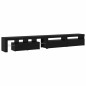 Mobili TV vidaXL 3 pcs con Luci LED Quercia Nera Legno Ingegnerizzato