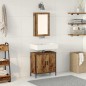 vidaXL Set di mobili da bagno in 2 pezzi Legno vecchio Legno ingegnerizzato