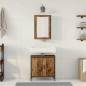 vidaXL Set di mobili da bagno in 2 pezzi Legno vecchio Legno ingegnerizzato