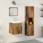 vidaXL Set di Mobili da Bagno 3 Pezzi in Legno Invecchiato