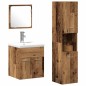 vidaXL Set di Mobili da Bagno 3 Pezzi in Legno Invecchiato