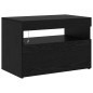 Mobile TV vidaXL 2 pcs con luci LED rovere nero legno ingegnerizzato