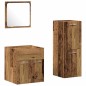 vidaXL Set di mobili da bagno in legno antico e legno ingegnerizzato