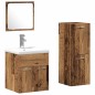 vidaXL Set di mobili da bagno in legno antico e legno ingegnerizzato