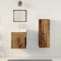 vidaXL Set di mobili da bagno in legno antico e legno ingegnerizzato