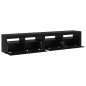 Mobile TV vidaXL 2 pz con luci LED in rovere nero e legno ingegnerizzato Mobile TV vidaXL 2 pz con luci LED in rovere nero e legno ingegnerizzato