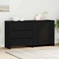vidaXL 2-Pezzi Sideboards in Legno Ingegnerizzato Nero