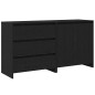 vidaXL 2-Pezzi Sideboards in Legno Ingegnerizzato Nero