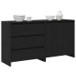 vidaXL 2-Pezzi Sideboards in Legno Ingegnerizzato Nero
