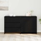 vidaXL 2-Pezzi Sideboards in Legno Ingegnerizzato Nero
