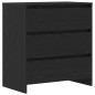 vidaXL 2-Pezzi Sideboards in Legno Ingegnerizzato Nero