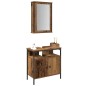 Set di mobili per bagno 2 pezzi in legno anticato in legno ingegnerizzato
